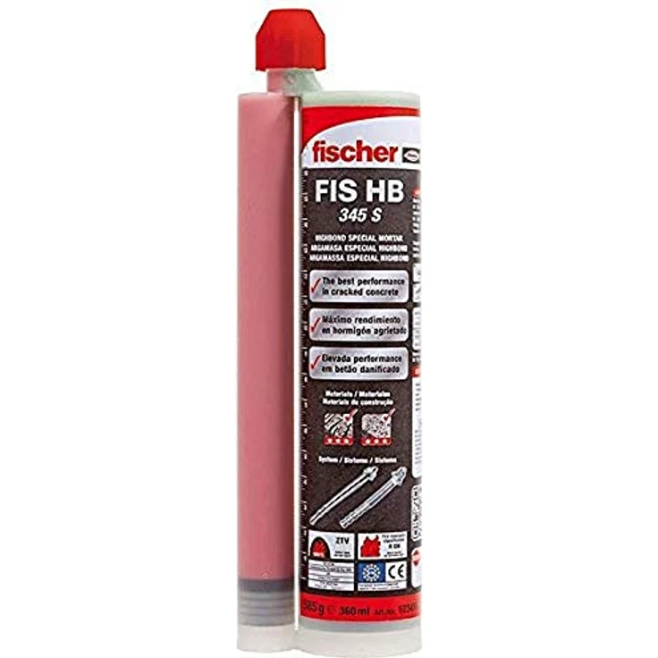 fischer Deutschland Vertriebs GmbH Dübel-Set FIS HB 360 S, Highbond-Spezialmörtel für hohe Leistungsstärke in gerissenem Beton, styrolfreies Design, inklusive 2 Statikmischer – Bild 1