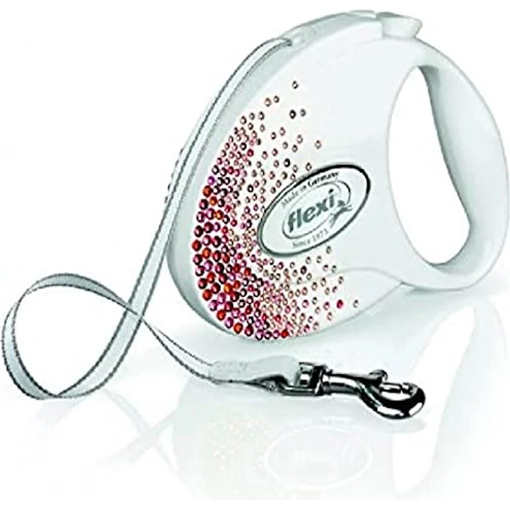 Flexi Glam Splash Orient with Swarovski crystals S - Hund Rückziehbare Leine - 3 m - Weiß (S, Hund, Spazieren), Halsband + Leine – Bild 1