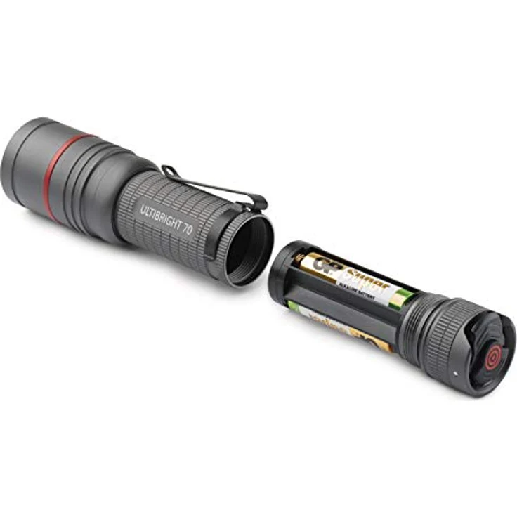 EMOS fokussierbare wasserdichte Taschenlampe, superhelle 340 lm CREE-LED-Handlampe mit 200 m Leuchtweite, robuste Metall-Taschenlampe mit Clip für Outdoor, Außen, Sport, schwarz, ULTIBRIGHT – Bild 5