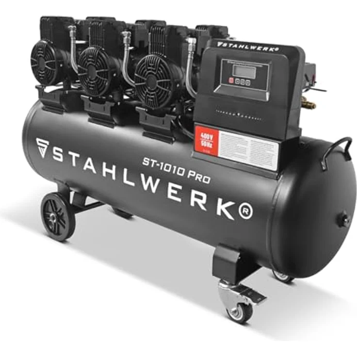 STAHLWERK Kompressor ST-1010 Pro, ölfrei, 120 L Kesselvolumen, 5,91 PS, 750 l/min, 72 dB Lautstärke – Bild 11