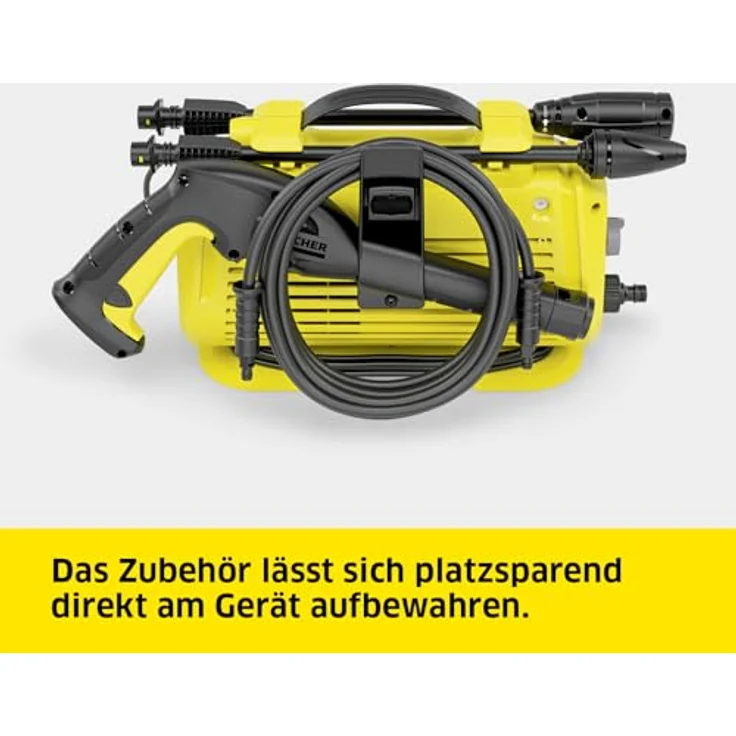 Kärcher Hochdruckreiniger K 2 Premium Horizontal VPS Home, platzsparend und effizient, inklusive Home Kit, gelb – Bild 8