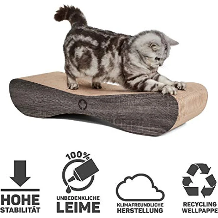 CanadianCat Company | XXL Satellite 2.0 Lounge | dunkelgrau | Kratzmöbel, Kratzbrett | Katzen Pappe +Katzenminze | ca. 76 x 24 x 15 cm – Bild 3
