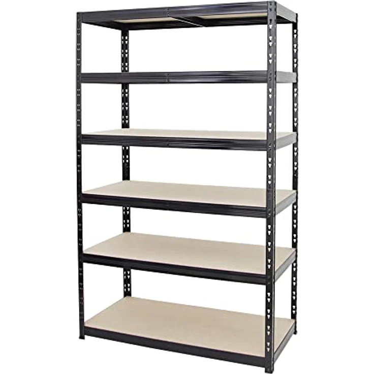 Proregal Schwerlastregal Giant Tiger, H x B x T: 200 x 120 x 60 cm, 6 Böden, Traglast pro Boden: 265 kg, Schwarz – Bild 7