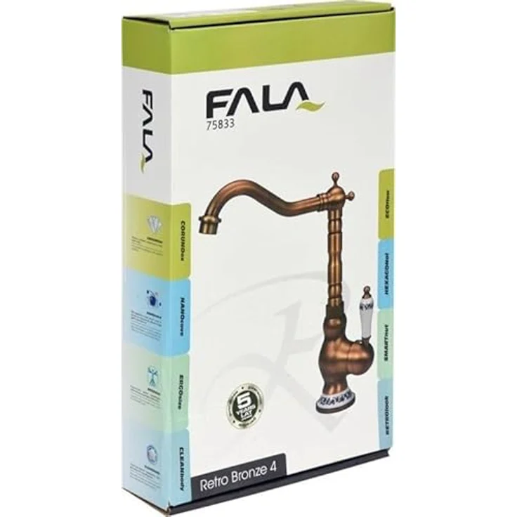 TRIZERATOP Retro Küchenarmatur, Vintage Einhebelmischer in Bronze, wassersparend mit ECOflow-Technologie – Bild 3