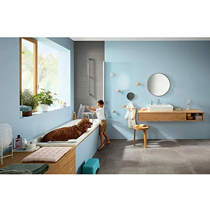 hansgrohe Ecostat E Wannenthermostat Aufputz, CoolContact-Technologie, temperaturregulierend, chrom – Bild 5