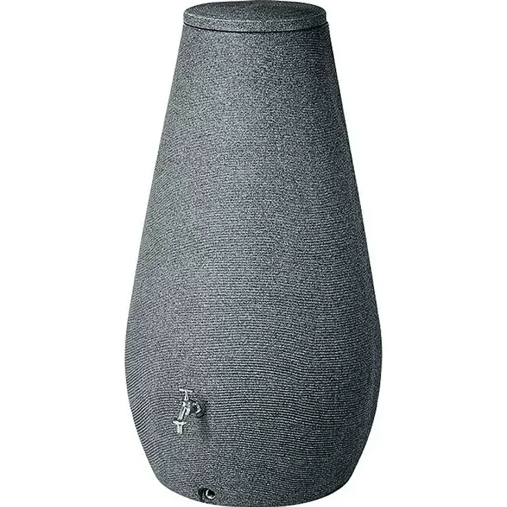 Arves Regenspeicher Drop, 410 l Regentonne im Natursteindesign mit Granitkörnung und ¾“ Gewinde