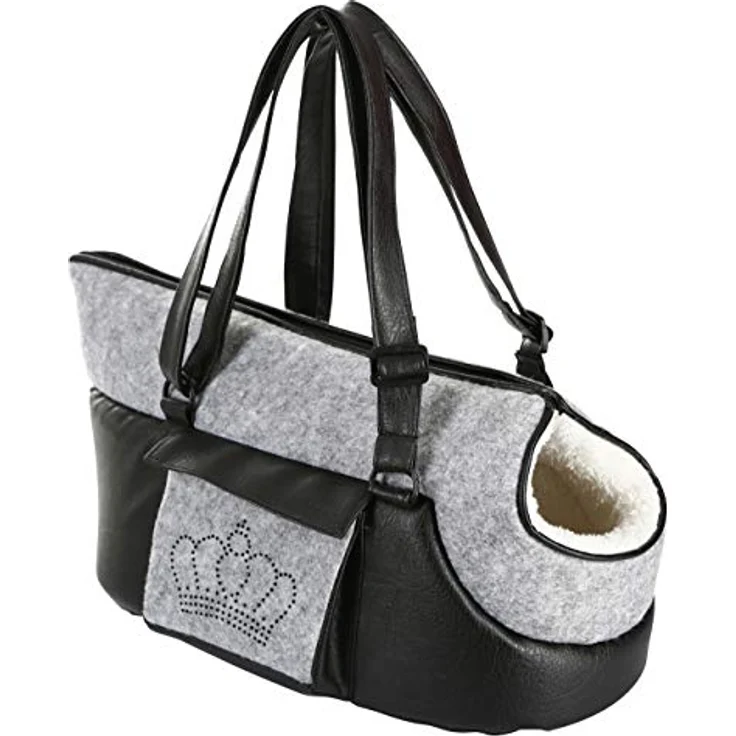 Kerbl Pet Tragetasche Chiara für kleine bis mittelgroße Hunde und Katzen, Transporttasche mit integrierter Kurzleine, Verstellbarer Tragegurt, 40x20x21 cm – Bild 1
