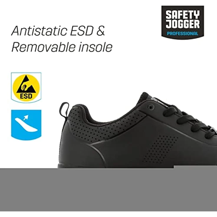 Safety Jogger Elis, metallfreier Berufssneaker in schwarz, rutschfest, ESD-geschützt, atmungsaktiv – Bild 4