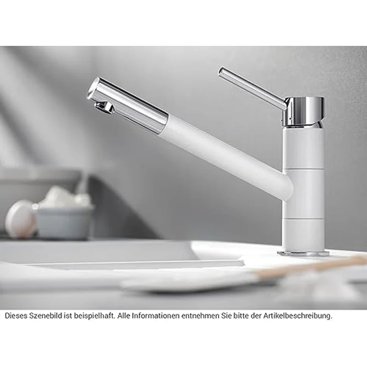 BLANCO KANO, Einhebelmischer Armatur für Spüle, anthrazit/chrom, 360° Schwenkbereich, Hochdruckanschluss – Bild 4