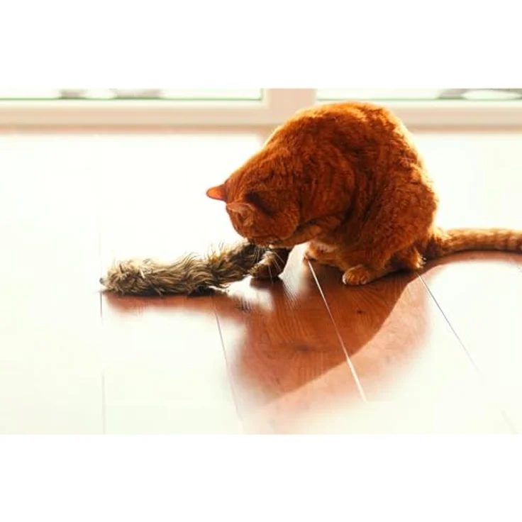 Aumüller Katzenspielzeug Frettchen Figo - gefüllt mit Baldrian, Katzenminze und Silver Vine, kuschelweicher Schmuseplüsch, zertifizierte natürliche Füllung, 42 x 10 x 3 cm - Preisvergleich – Bild 2