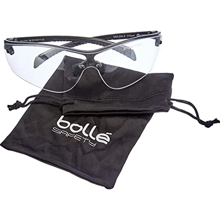 BollÃ© Safety SILPPSI ''Silium +'' Schwarze Schutzbrille, Klare Objektive, Einheitsgröße – Bild 8