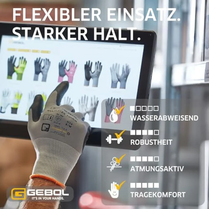 Handschuh Multi Flex Touch Größe: 10 – Bild 5