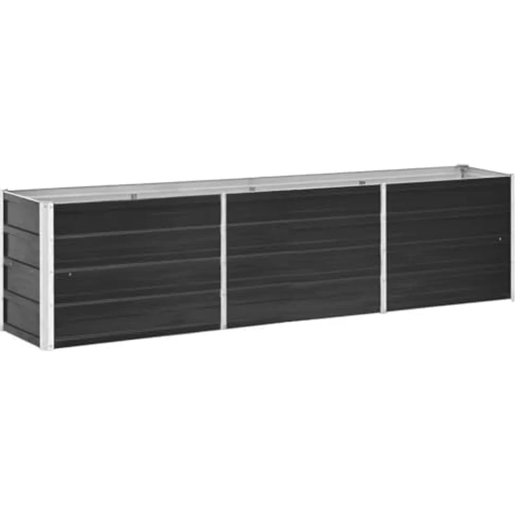 vidaXL Garten-Hochbeet Verzinkter Stahl 240×40×45 cm Anthrazit – Bild 3