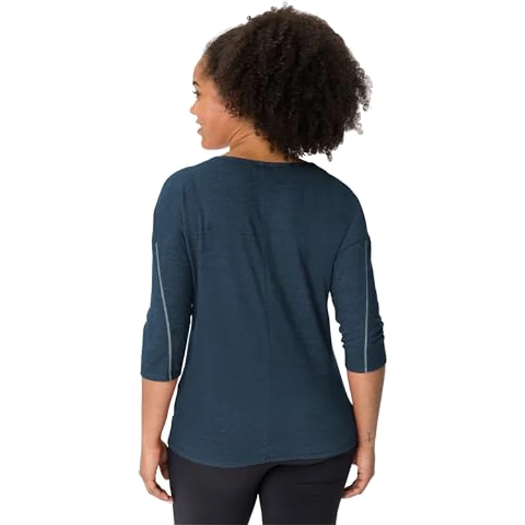 Vaude Neyland, Damen-Shirt mit ¾-Ärmeln, schnelltrocknend und geruchsresistent, Blau, Größe 44 – Bild 4