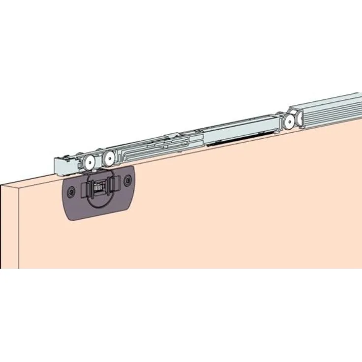 HAWA Türbeschlag + Scharnier, Dämpfungseinheit -CLIPO 16 + REGAL C, bis 8 kg, HAWA-CLIPO 16, Silber