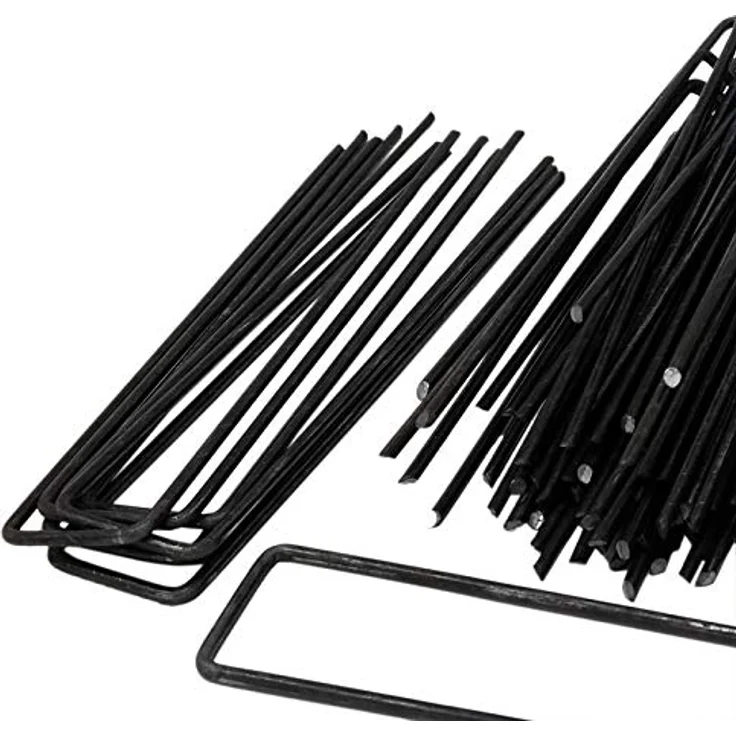 ToCi 100 Stück Erdanker 150 x 25 mm - Stahldraht, Ø 3 mm - Bodenanker zur Befestigung von Unkrautvlies, Folien, Schläuchen – Bild 5