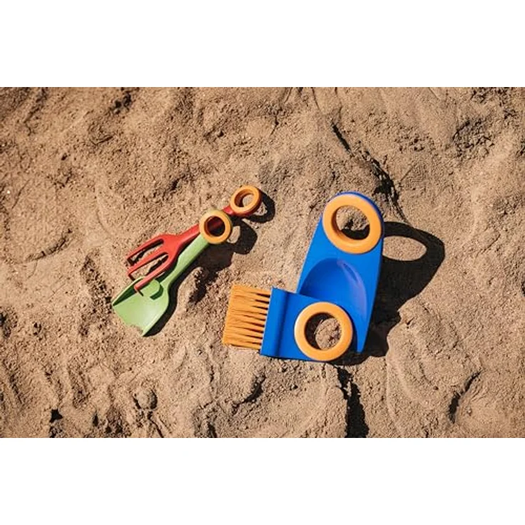 Fiskars Handgeräte-Set für Kinder, Blumenkelle, Pflanzgabel, Bürste und Pflanzkelle ohne Stiel, 4-in-1-Set, Glasfaserverstärkter Kunststoff, MyFirst Fiskars, Grün/Rot/Blau/Orange – Bild 4