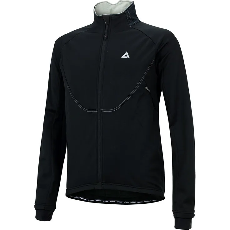 Airtracks Fahrradjacke Herren Thermo Fahrradjacke Pro Team II (Softshell Radjacke für kalte Touren Herbst - Winter) Schwarz - Wasserdicht, winddicht, reflektierende Parts - S M L XL XXL XXXL