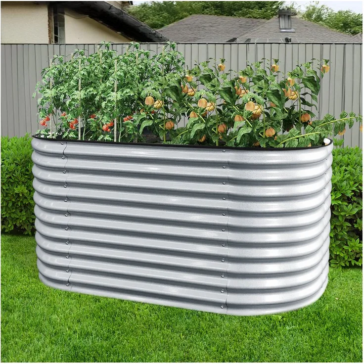 KONIFERA Hochbeet, 160x80x82 cm, silberfarben, 1000 l, Bausatz zur Selbstmontage