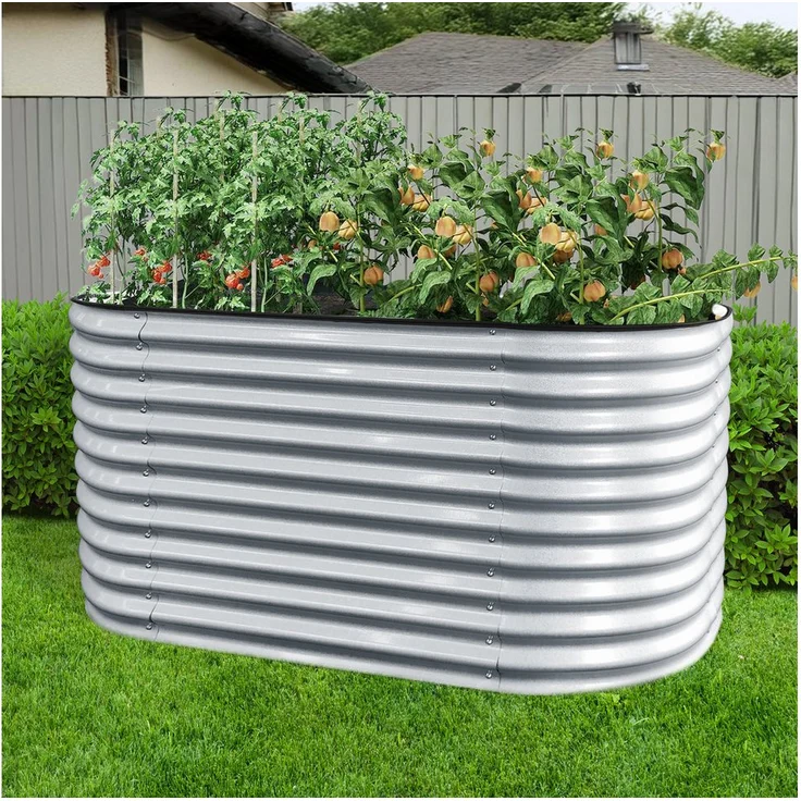 KONIFERA Hochbeet, 160x80x82 cm, silberfarben, 1000 l, Bausatz zur Selbstmontage