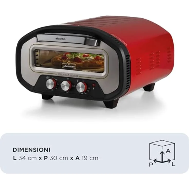 Ariete Pizzaofen 3901/00, elektrischer Pizzaofen für knusprige Pizzas – Bild 3