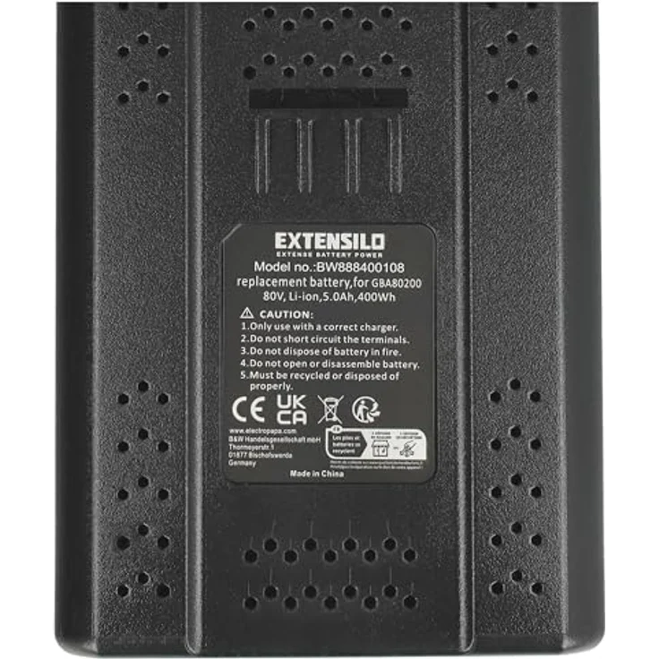 EXTENSILO Akku kompatibel mit Stiga SC 80 AE, Hochleistungs-Li-Ion Akku 5000 mAh, 80V mit LED-Ladestandsanzeige – Bild 5