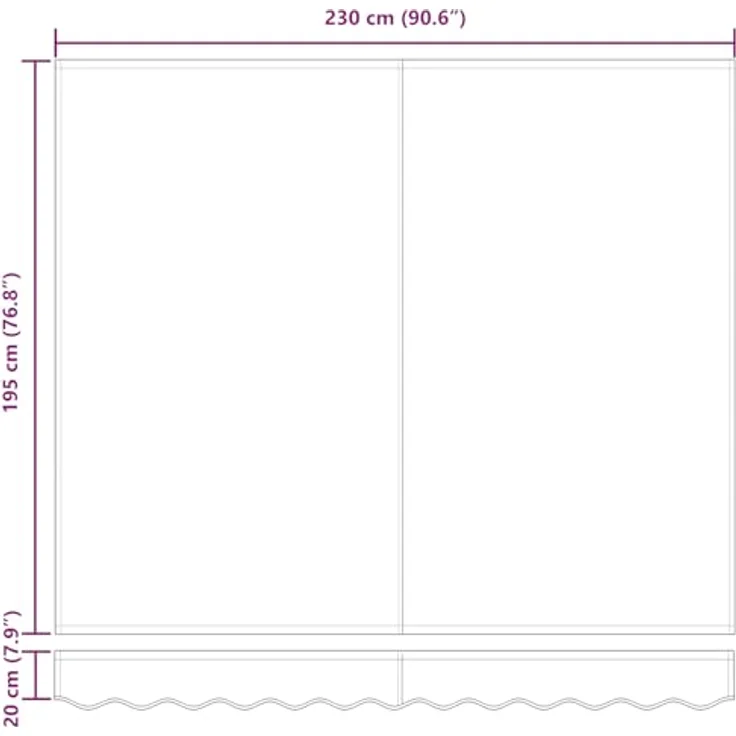 vidaXL Markise Markisen-Ersatzstoff für 2,5 x 2 m Rahmen, bunter Streifen aus Polyester mit texturierter Oberfläche, orange – Bild 8