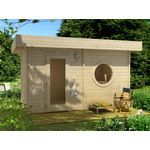 FinnTherm Saunahaus Cubus-70 C Gartensauna 3 Sitzbänke aus Holz Sauna Wandstärke 70 mm Außensauna - Preisvergleich