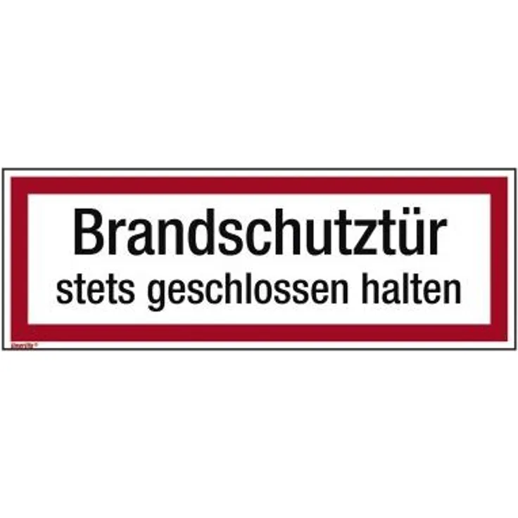 Hinweisschild Brandschutztür 297x105mm Folie (195048700)
