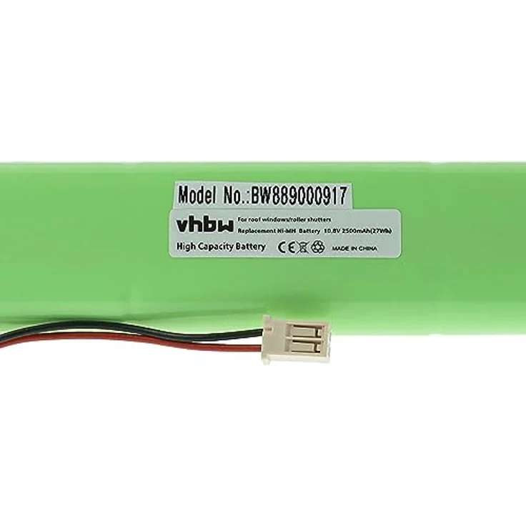 vhbw Akku für Velux Dachfensterrollladen und Rollladen, 2500 mAh, 10,8 V, NiMH, wiederaufladbar, Kurzschluss- und Überhitzungsschutz – Bild 5