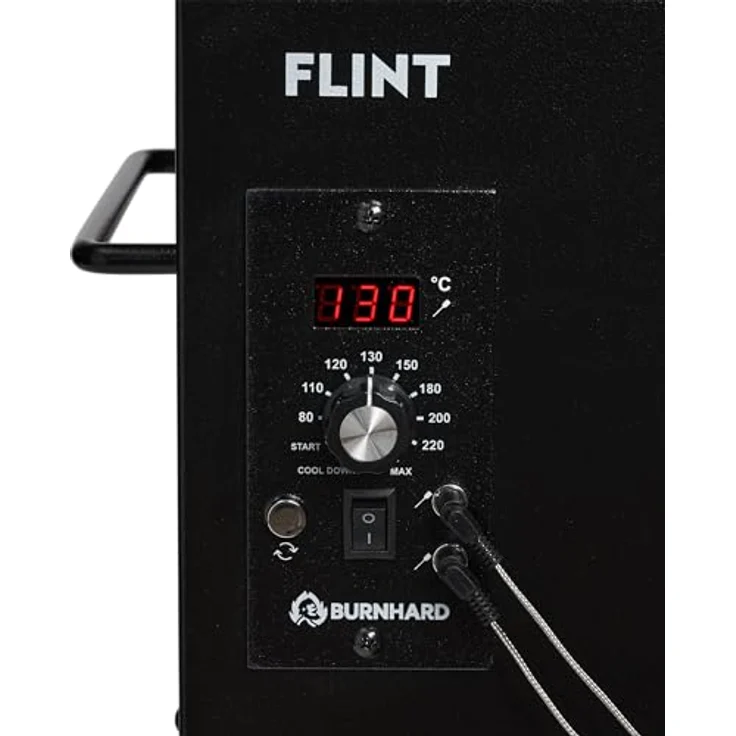 BURNHARD Smoker FLINT, Pelletsmoker mit Temperaturregelung 70°C - 230°C, inkl. UV-beständiger Abdeckhaube und 3 Edelstahl-Grillrosten – Bild 6