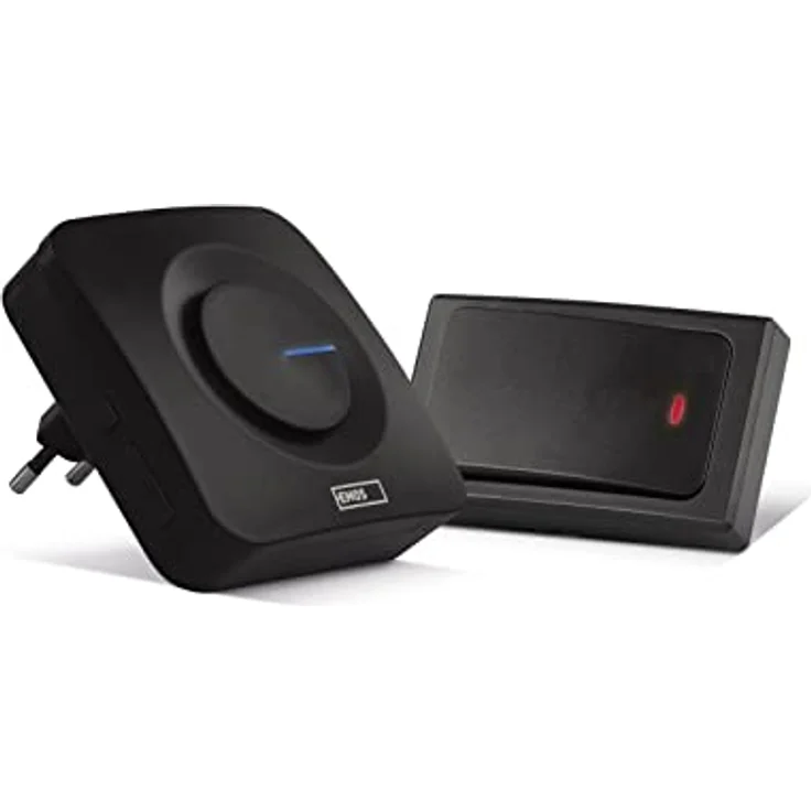 EMOS batterielose Funkklingel/Türklingel Set, 36 Melodien, 180m Reichweite, 4 Lautstärken bis 90 dB, Zusatz-Taste bestellbar, weiß – Bild 1