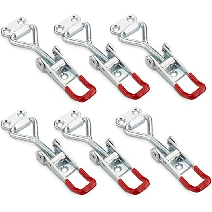 SOTECH 6er Set Spannverschluss M5, verstellbarer Sicherheitsverschluss aus verzinktem Stahl, Haltekraft 165 kg – Bild 1
