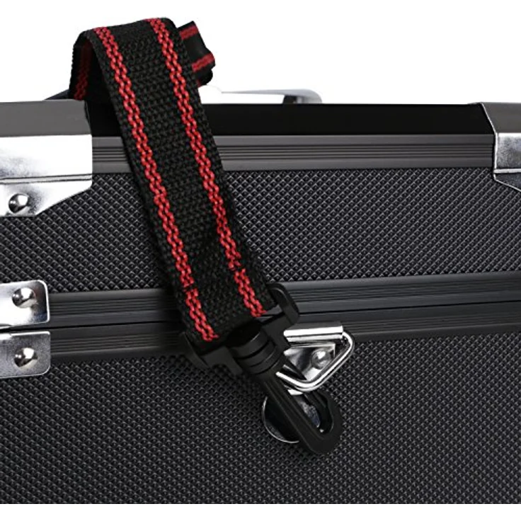 HMF Aufbewahrungsbox 14801, Kamerakoffer mit individueller Facheinteilung, robuste Alu Transportkiste, 40x27,5x23,5 cm, schwarz – Bild 7