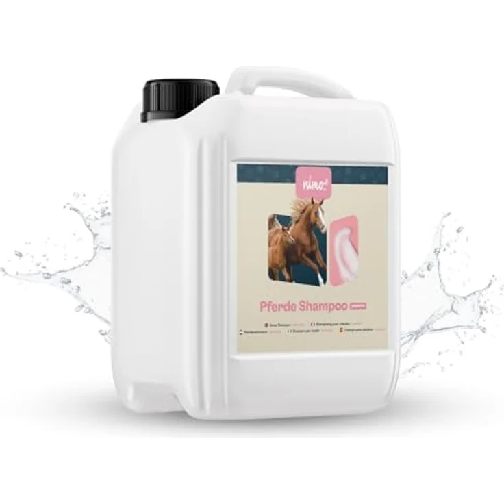 nimo Tiershampoo Pferde Shampoo sensitiv, 2500 ml, mildes Shampoo gegen Juckreiz und Trockenheit, ohne Duftstoffe – Bild 1