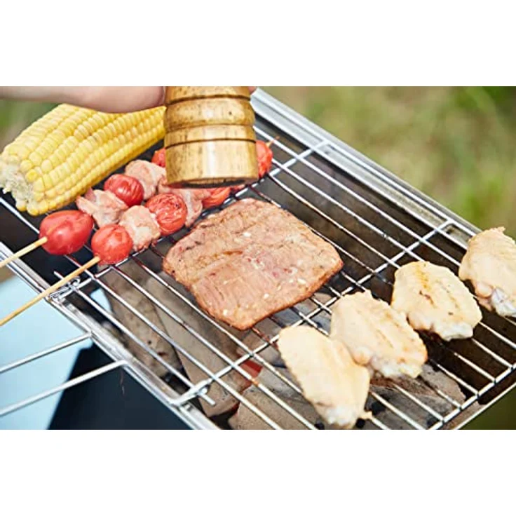 Steinborg Klappgrill | Laptopgrill | Campinggrill | Blitzschneller Aufbau | Hitzebeständiger Rahmen | Große Lüftungsschlitze | Holzkohlegrill | Kohlegrill | Geringes Gewicht | Geeignet für Holzkohle – Bild 3