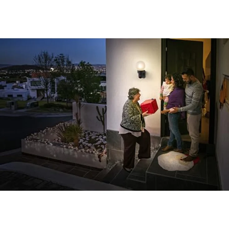 Osram SMART+ Outdoor-Wandleuchte mit Kamera, E27-Sockel, IP44, WLAN-Steuerung, integrierter Lautsprecher und Memory Card – Bild 2