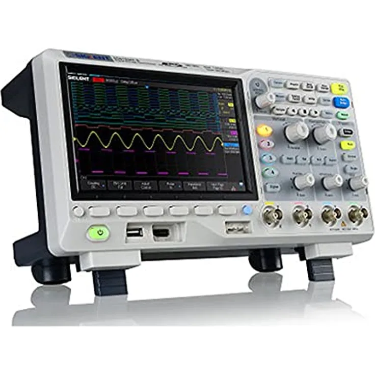 Siglent SDS1104X-E Digitales Oszilloskop, 100 MHz, 4 Kanäle, Standard-Decoder.