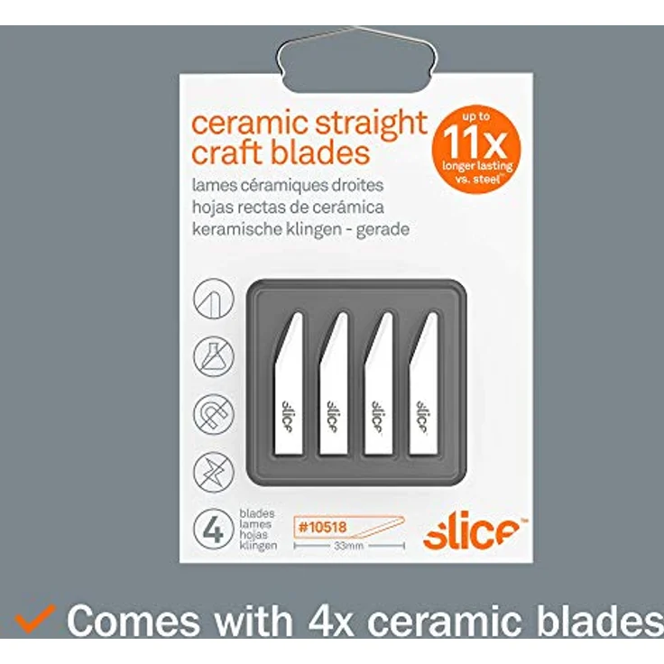 SPG Bastelklingen Set für Cuttermesser, 6 Stück (3 gerade, 3 abgerundet), für präzise Schnitte in Papier, Karton und Stoff – Bild 3