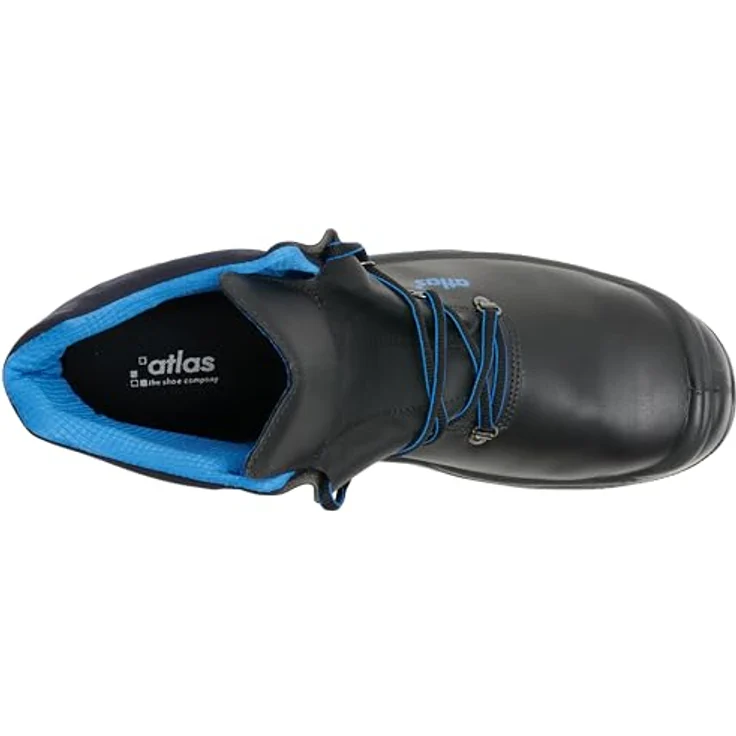 Atlas Anatomic Bau 500, Knöchelhoher Sicherheitsschuh S3, Waterproof-Glattleder, Gr. 44, mit Stahlkappe und SRC-Zertifizierung – Bild 5