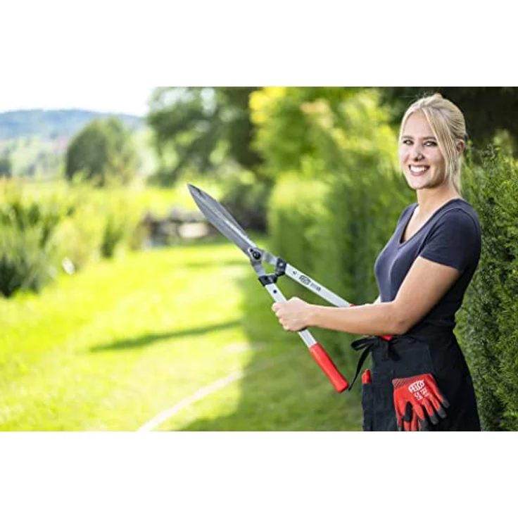 FELCO Heckenschere 250-63 (Länge 63 cm, Griffe I-Beam Aluminium, Klingen mit Chrombeschichtung, Gartenschere, große Klingen, Fettschraube) – Bild 2
