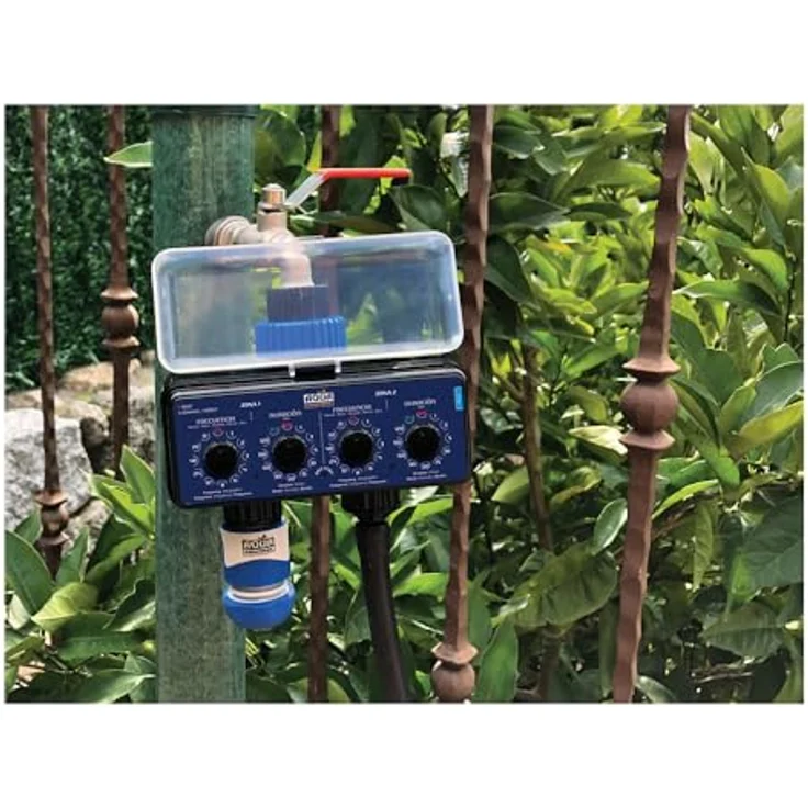 AQUA CONTROL Wasserhahn-Programmierer C5005, Bewässerungscomputer mit Doppelauslass und Zeitverzögerungsfunktion, 2 Programme, LED-Batterieanzeige – Bild 5