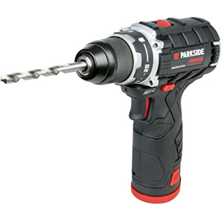 PARKSIDE Akku-Bohrschrauber PBSPA 12 A1, bürstenloser Motor, 2 Batterien, 39-teiliges Zubehörset, max. 30 Nm, 0-1400 U/min, mit Ladegerät und Tasche – Bild 3