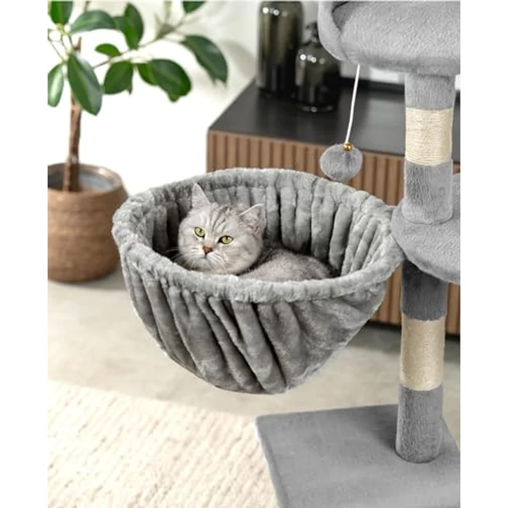 lionto Liegemulde für Kratzbäume 40 cm Durchmesser, 25 cm Tiefe hellgrau – Bild 2