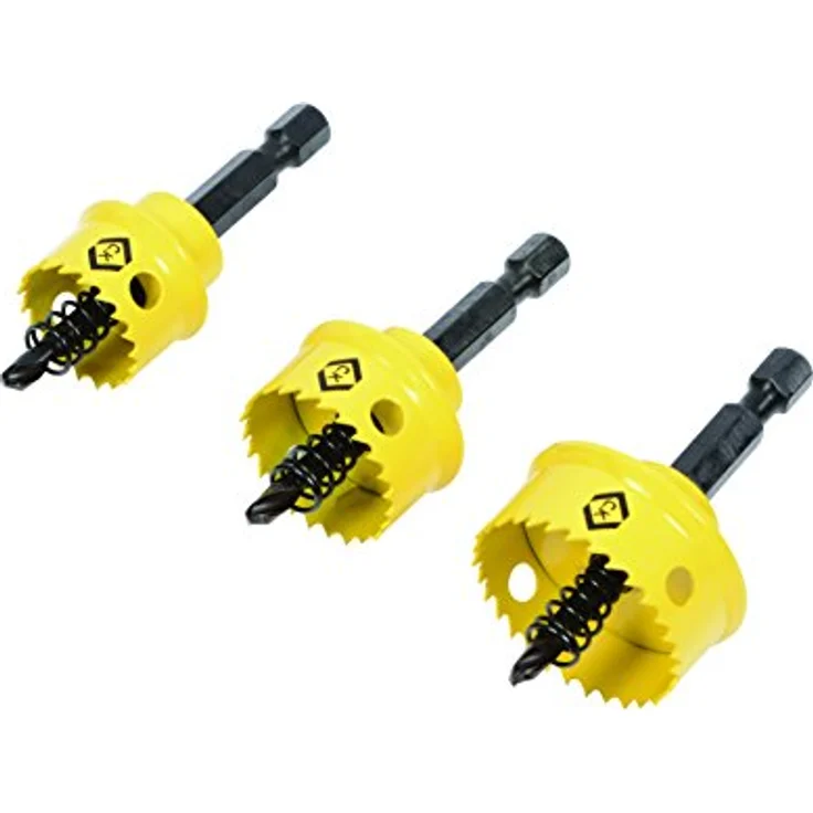 C.K Sheet Steel Holesaw Set 20, 25 & 32 mm, Slimline-Design mit Kobalt-M42-Stahl für erhöhte Haltbarkeit und reduzierte Vibration – Bild 1