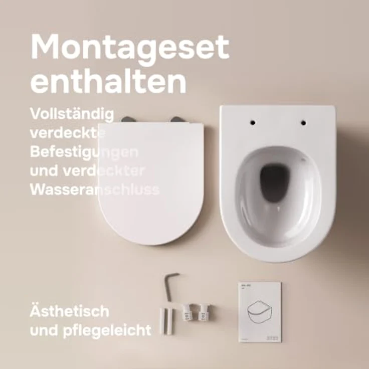 AM.PM Wand-WC CLA1900PSC Flash mit Softclosing-Sitzabdeckung, spülrandlos und AquaSpin-Spültechnologie – Bild 6