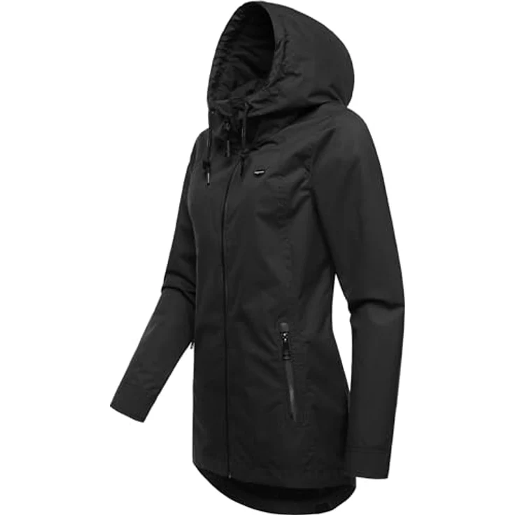 Ragwear Zuzka, Damen Jacke, wasserdicht mit verstellbarer Kapuze, Schwarz, 5XL – Bild 2