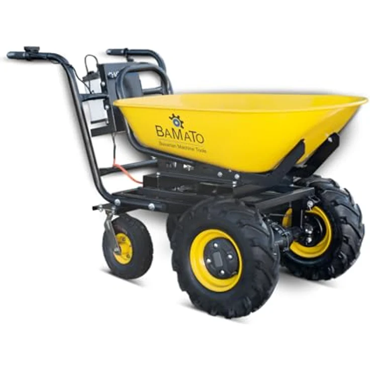 BAMATO Elektrische Schubkarre MTR-300W, 300 kg Traglast, 400W Motor, max. 6,0 km/h, Muldenvolumen 100 Liter, stufenlose Geschwindigkeit – Bild 3