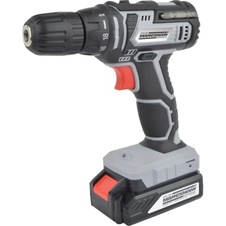 MANNESMANN 17690 Akku-Bohrschrauber 20 V 1,5 Ah 1400 U-min 10 mm Durchmesser inklusive 2 Akkus – Bild 2