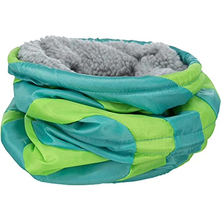Trixie 6284 Kuscheltunnel für Kleintiere, ø 15 × 35 cm, grau/grün – Bild 4
